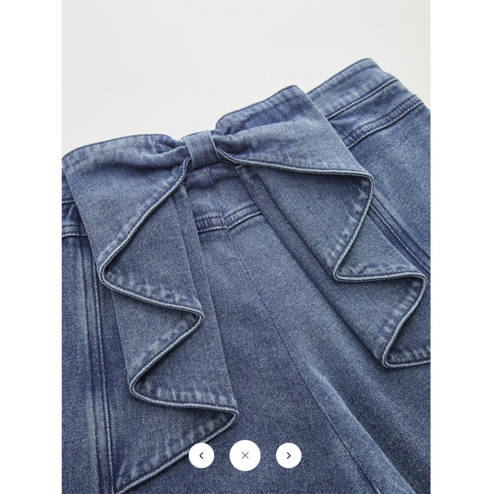 NWT Commense Bow Back High-Waist Wide-Leg Jeans Sz M - Picture 4 of 5